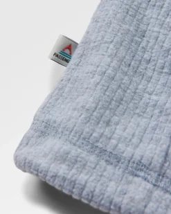 Overlook Recycled Grid Polar Fleece - Red Ochre/Grey Marl