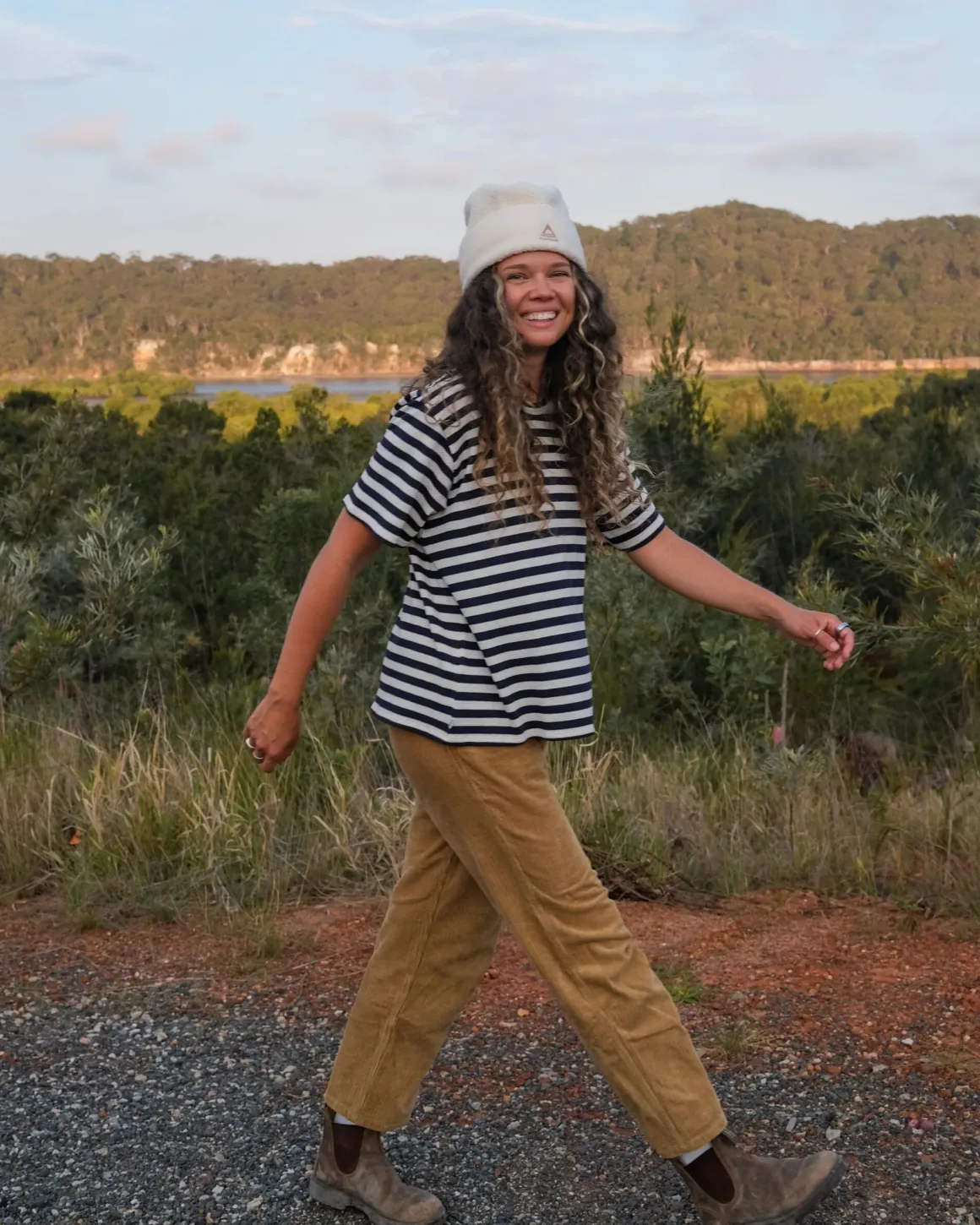 Panorama Recycled Cotton T-Shirt - Deep Navy