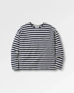Panorama Striped Long Sleeve T-Shirt - Deep Navy