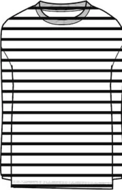 Panorama Striped Long Sleeve T-Shirt - Deep Navy