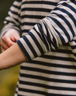Panorama Striped Long Sleeve T-Shirt - Deep Navy