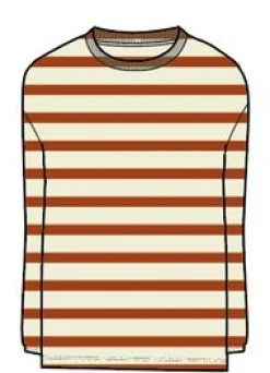 Panorama Striped Long Sleeve T-Shirt - Glazed Ginger