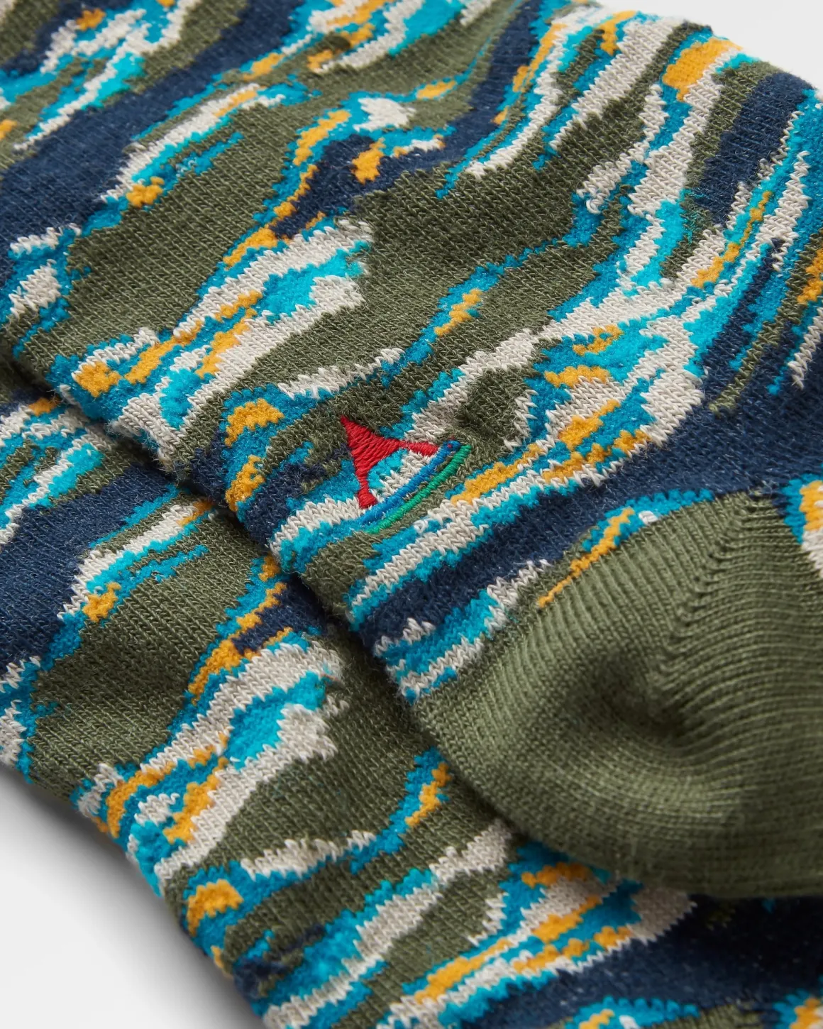 Peak Organic Midweight Crew Socks - Khaki Green