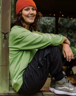 Phoenix Recycled Cotton Oversized Sweatshirt - Pear Green