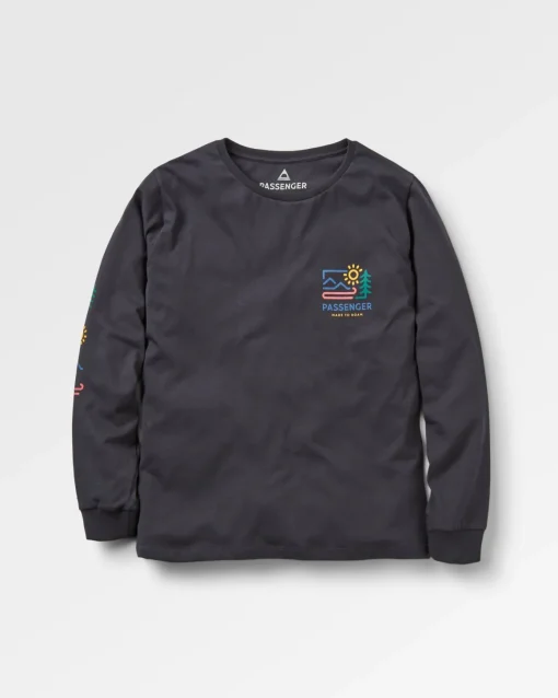 Phoenix Recycled Long Sleeve T-Shirt - Black