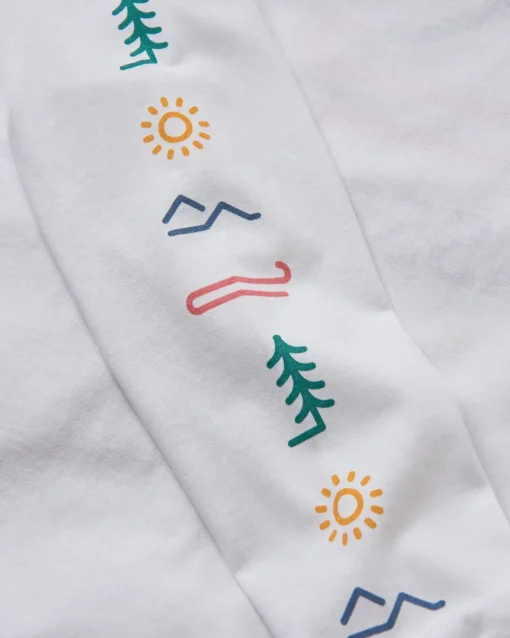 Phoenix Recycled Long Sleeve T-Shirt - White