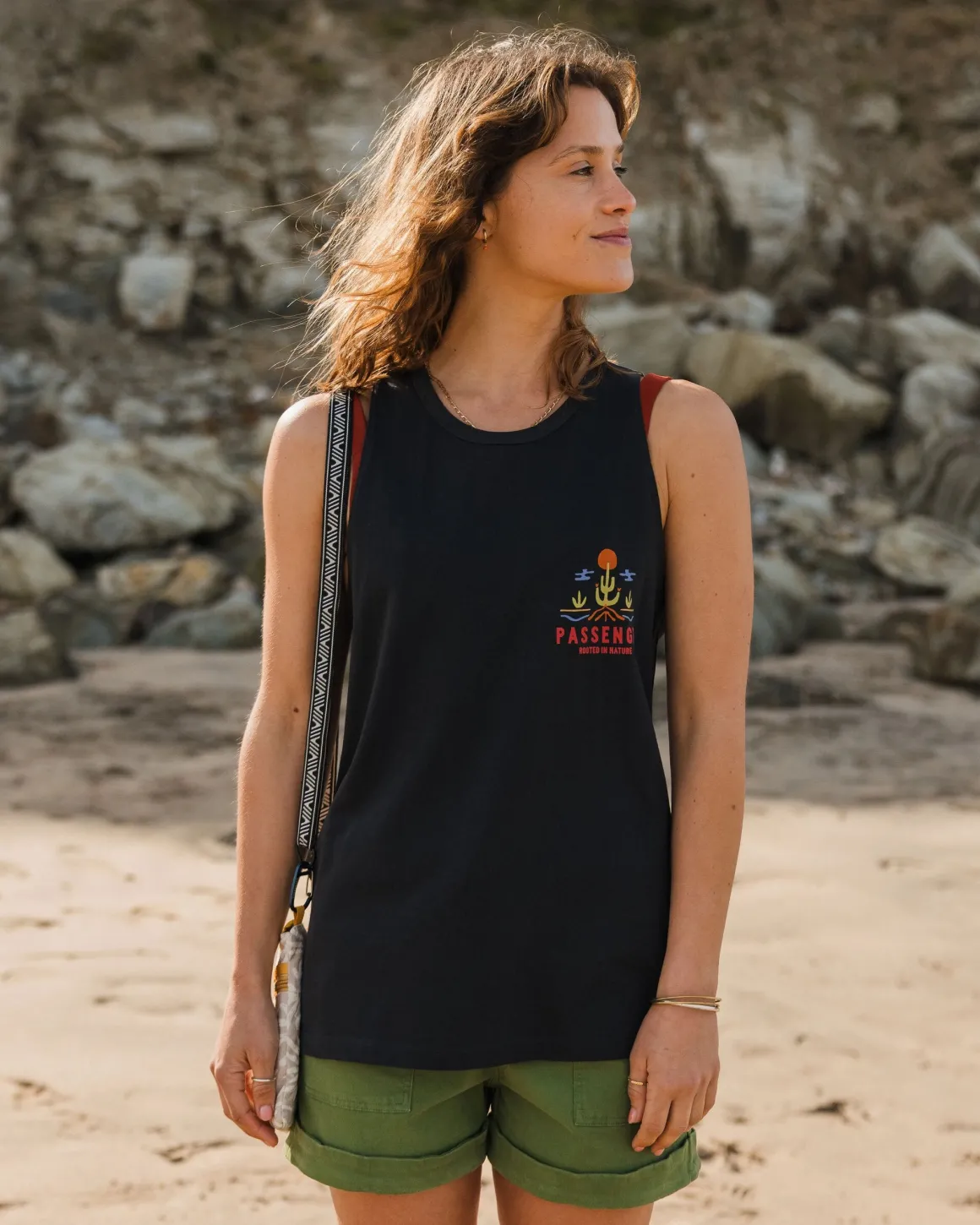 Planted Recycled Cotton Tank Top - Black