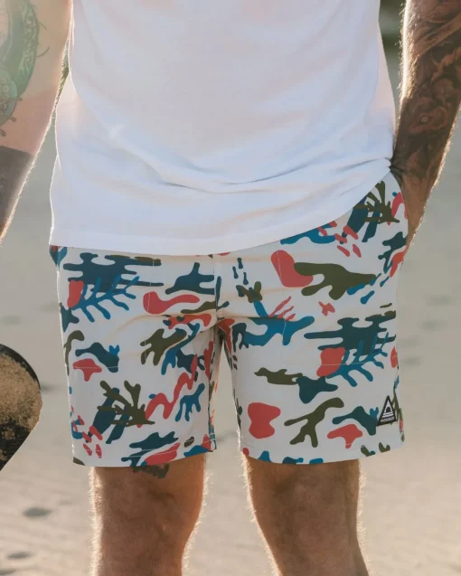 Porto Recycled All Purpose Swim Short - Seaweed Camo Pebble Gray