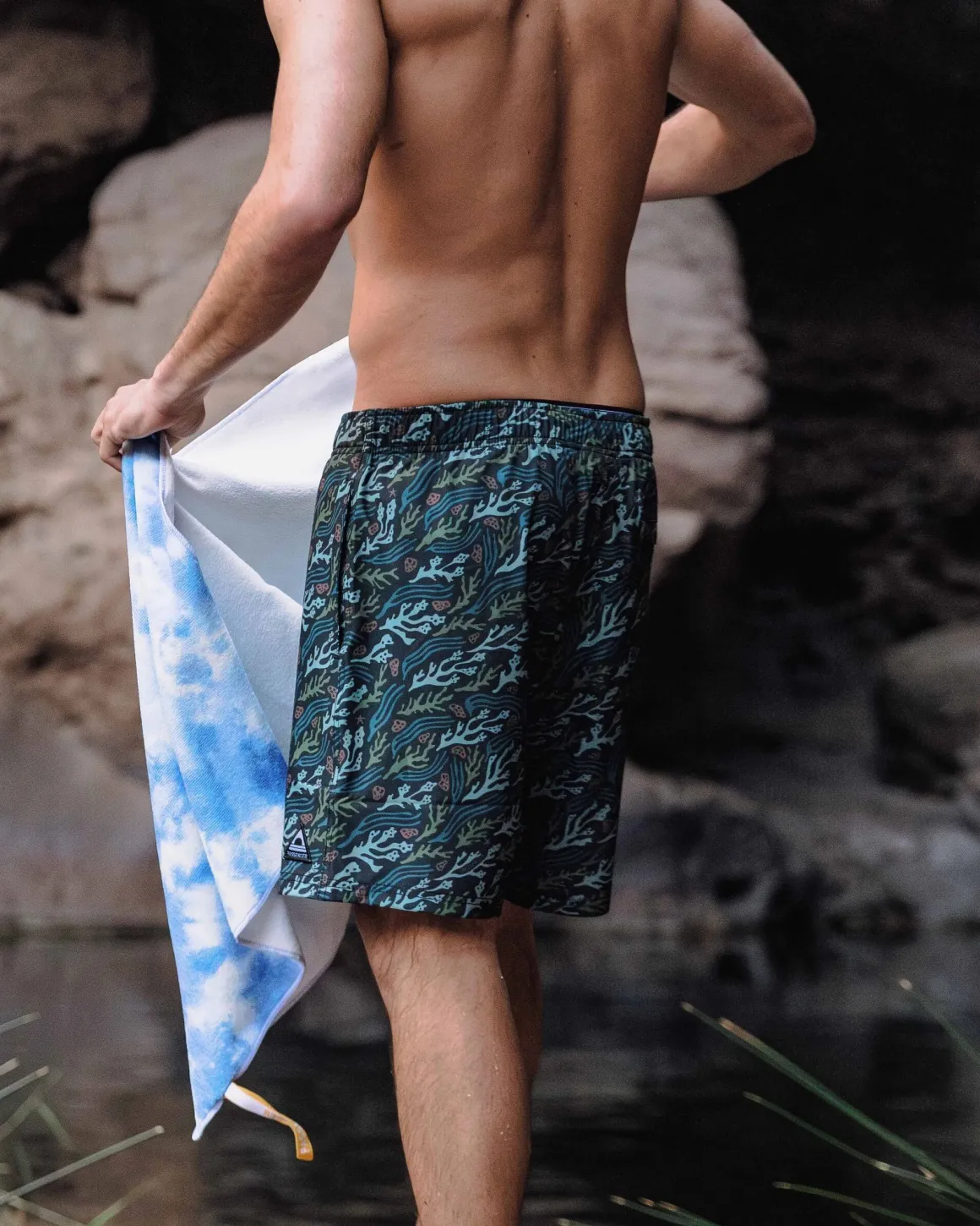 Porto Recycled All Purpose Swim Short - Ocean Current Black