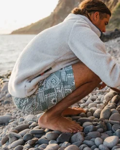 Porto Recycled All Purpose Swim Shorts - Vintage Patchwork Dark Forest