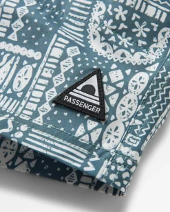 Porto Recycled All Purpose Swim Shorts - Vintage Patchwork Dark Forest