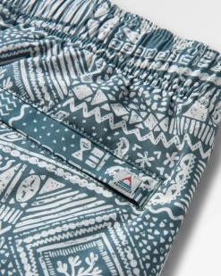 Porto Recycled All Purpose Swim Shorts - Vintage Patchwork Dark Forest