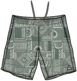 Porto Recycled All Purpose Swim Shorts - Vintage Patchwork Dark Forest