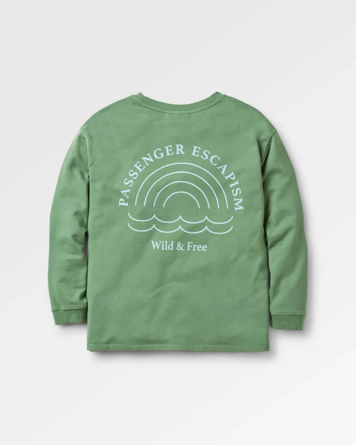 Rainbow Recycled Cotton Oversized Sweatshirt - Dark Ivy