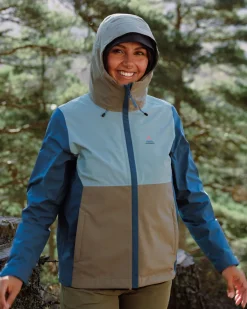 Rainstorm Recycled Waterproof Jacket - Tidal Blue/Arctic/Dusty Olive