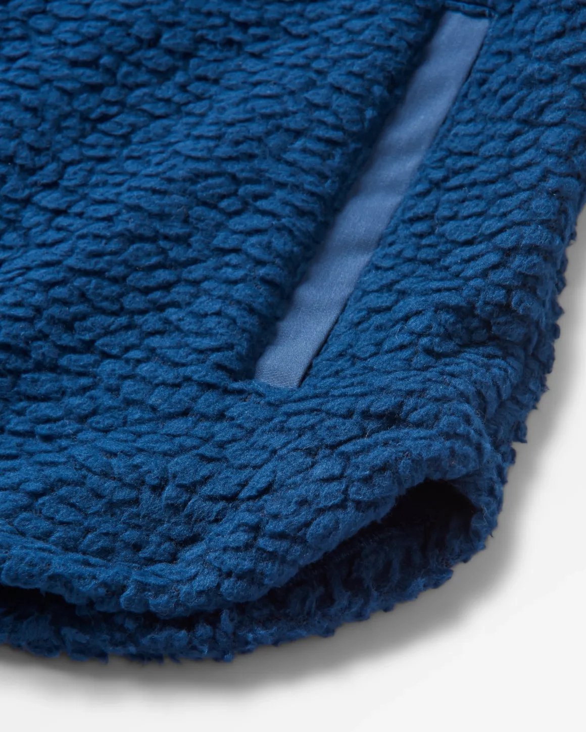 Rappel Recycled Sherpa Oversized Shirt - Dark Denim