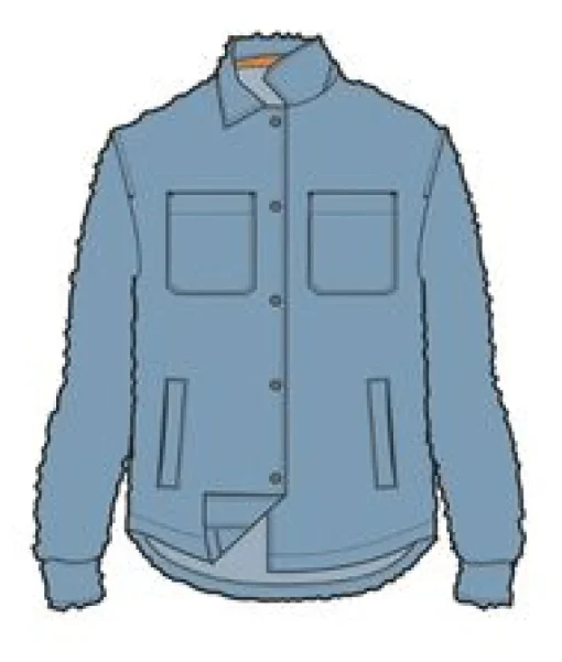 Rappel Recycled Sherpa Oversized Shirt - Faded Denim