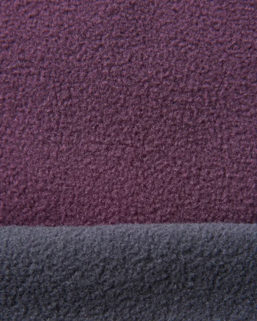 Recycled Polar Fleece Beanie - Deep Plum/Charcoal