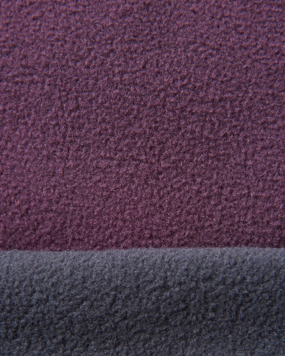 Recycled Polar Fleece Beanie - Deep Plum/Charcoal