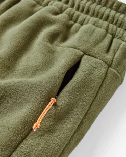 Recycled Polar Fleece Jogger - True Black/Khaki Green