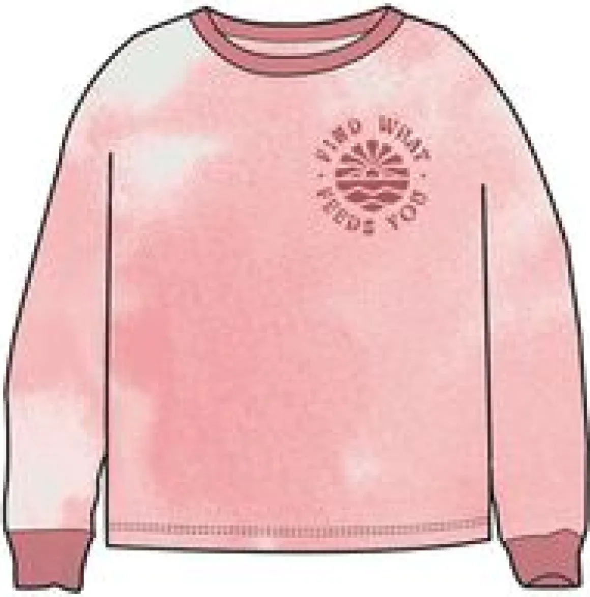Rediscover Organic Cotton Sweatshirt - Tie Dye Shell Pink