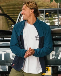 Ridge 2.0 Full Zip Recycled Polar Fleece - Tidal Blue/Rich Navy