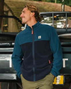 Ridge 2.0 Full Zip Recycled Polar Fleece - Tidal Blue/Rich Navy