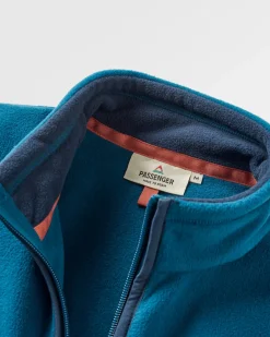 Ridge 2.0 Full Zip Recycled Polar Fleece - Tidal Blue/Rich Navy