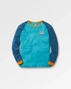 Riser Recycled Cotton Long Sleeve T-Shirt - Atlantic Blue