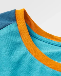 Riser Recycled Cotton Long Sleeve T-Shirt - Atlantic Blue