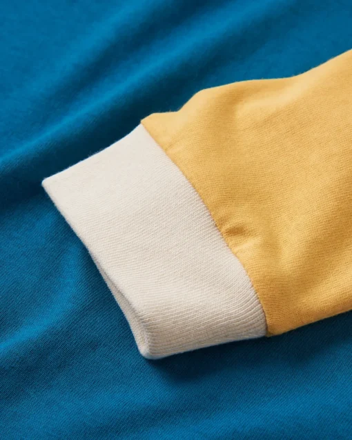 Riser Recycled Cotton Long Sleeve T-Shirt - Blue Coral