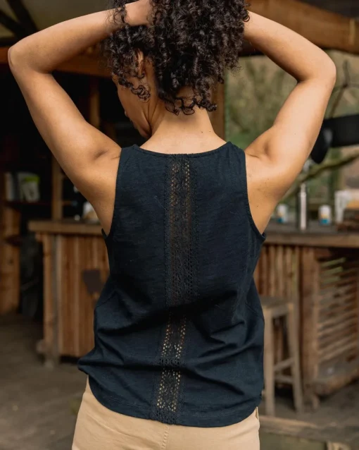 Rivergate Recycled Cotton Long Sleeve Top - Black