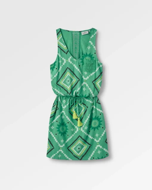 Rivergate Recycled Cotton Dress - Sunburst Green Spruce