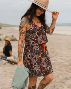 Rivergate Recycled Cotton Dress - Vintage Patchwork Black/Multi