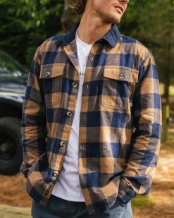 Rustic 2.0 Organic Cotton Long Sleeve Shirt - Toffee/Rich Navy Buffalo