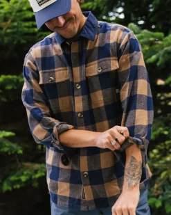 Rustic 2.0 Organic Cotton Long Sleeve Shirt - Toffee/Rich Navy Buffalo