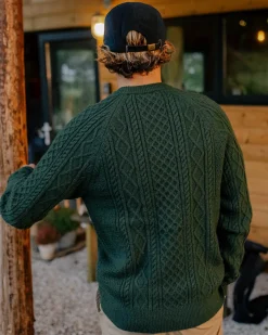 Sandbar Cable Knitted Sweater - Fir Tree