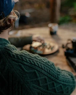 Sandbar Cable Knitted Sweater - Fir Tree