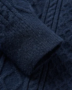 Sandbar Cable Knitted Sweater - Rich Navy