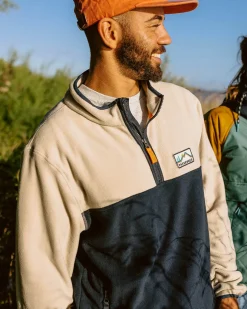 Set Off Recycled Polar Quarter Zip Fleece - Oatmeal