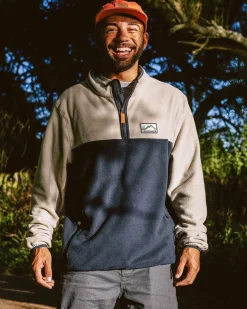Set Off Recycled Polar Quarter Zip Fleece - Oatmeal