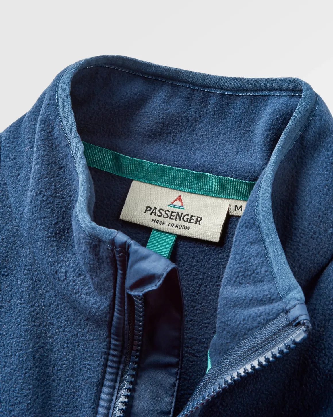 Set Off Recycled Polar Quarter Zip Fleece - Rich Navy/ Burnt Orange
