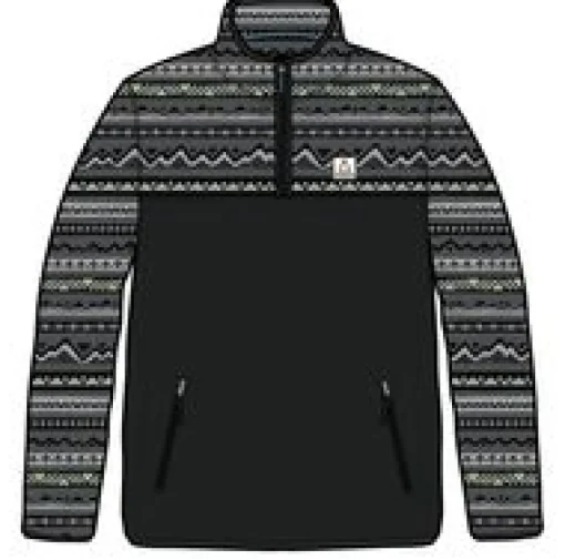 Set Off Recycled Polar Quarter Zip Fleece - Mountain Geo Charcoal