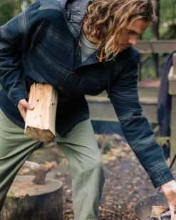 Sherwood Check Hooded Shirt Jacket - Black Stripe