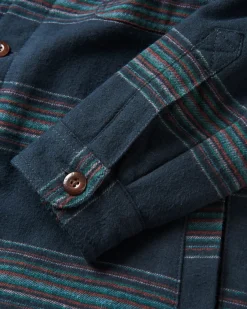 Sherwood Check Hooded Shirt Jacket - Black Stripe