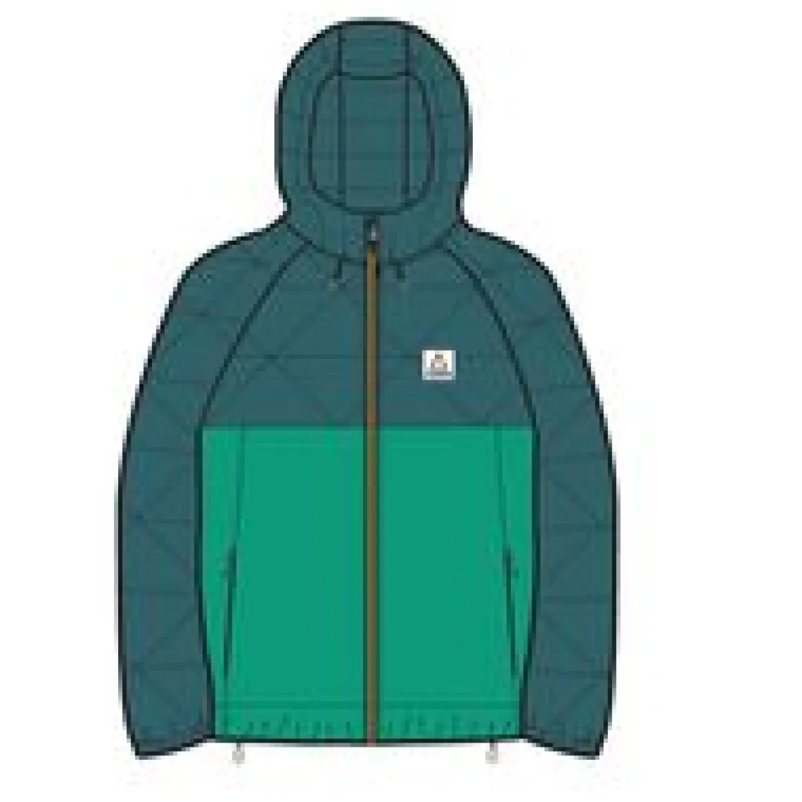 Singletrack Recycled Thermore® Insulated Jacket - Corsair Blue/ Jungle Green