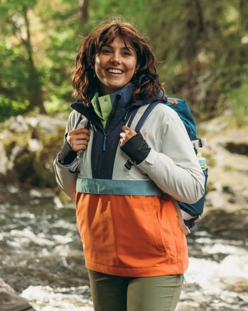 Skyline Recycled Water Resistant Pullover - Burnt Orange/Birch