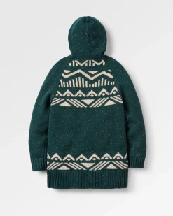 Snoozle Recycled Knitted Hooded Cardigan - Rain Forest