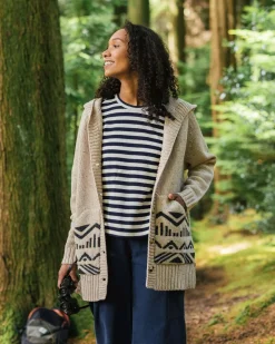 Snoozle Recycled Knitted Hooded Sweater - Oatmeal