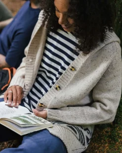 Snoozle Recycled Knitted Hooded Sweater - Oatmeal